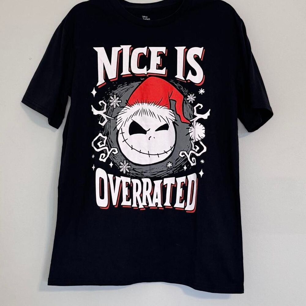 Disney Men's Black and Navy T-shirt
